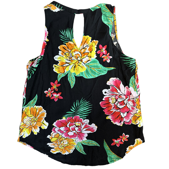 Old navy Flowy light tropical bold print floral sleeveless tank top blouse med - Picture 5 of 7